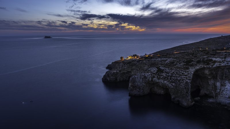 Blue Grotto at blue hour, small archive frame